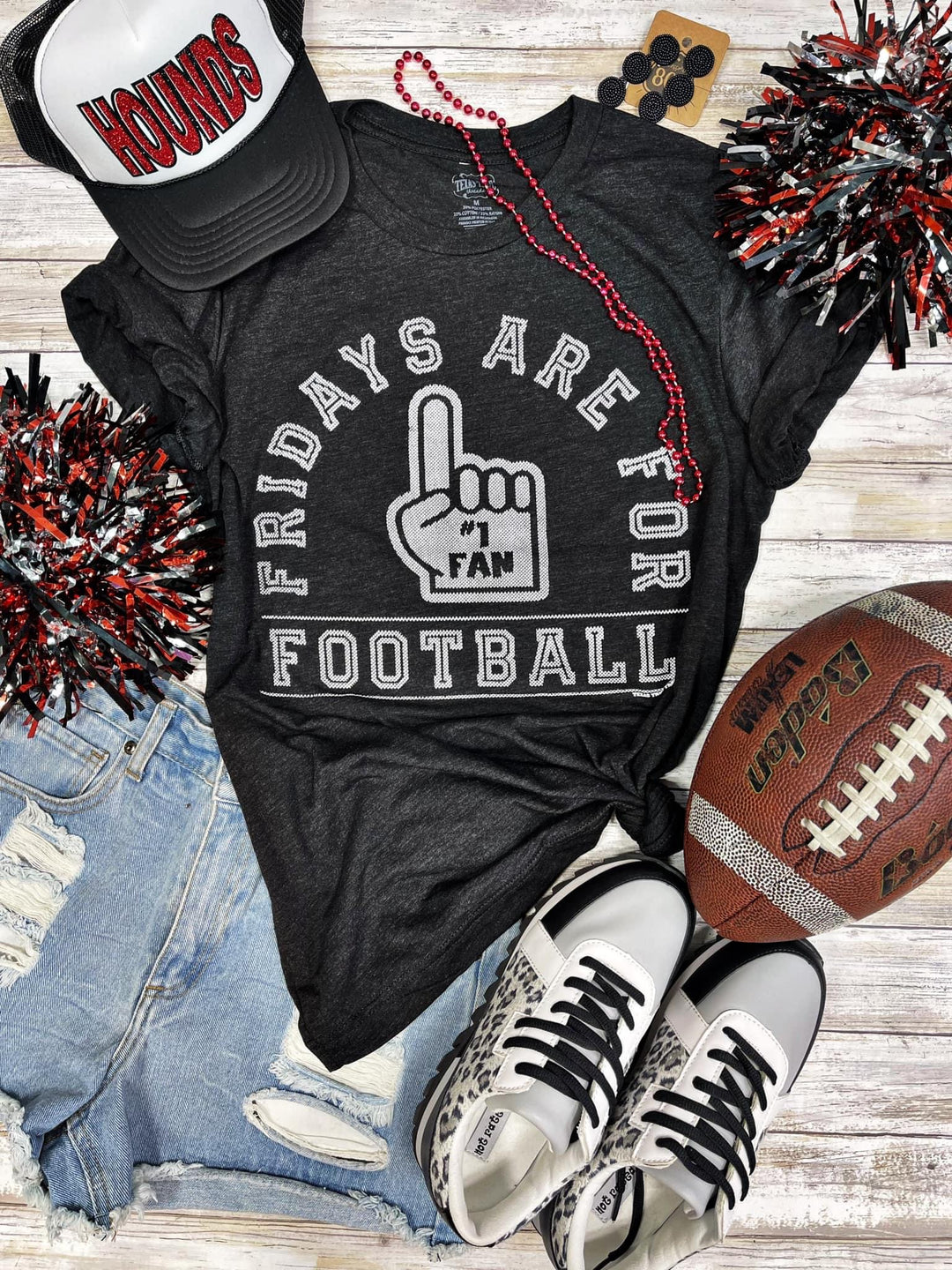 Fridays Are For Football Charblack Tee by Texas True Threads