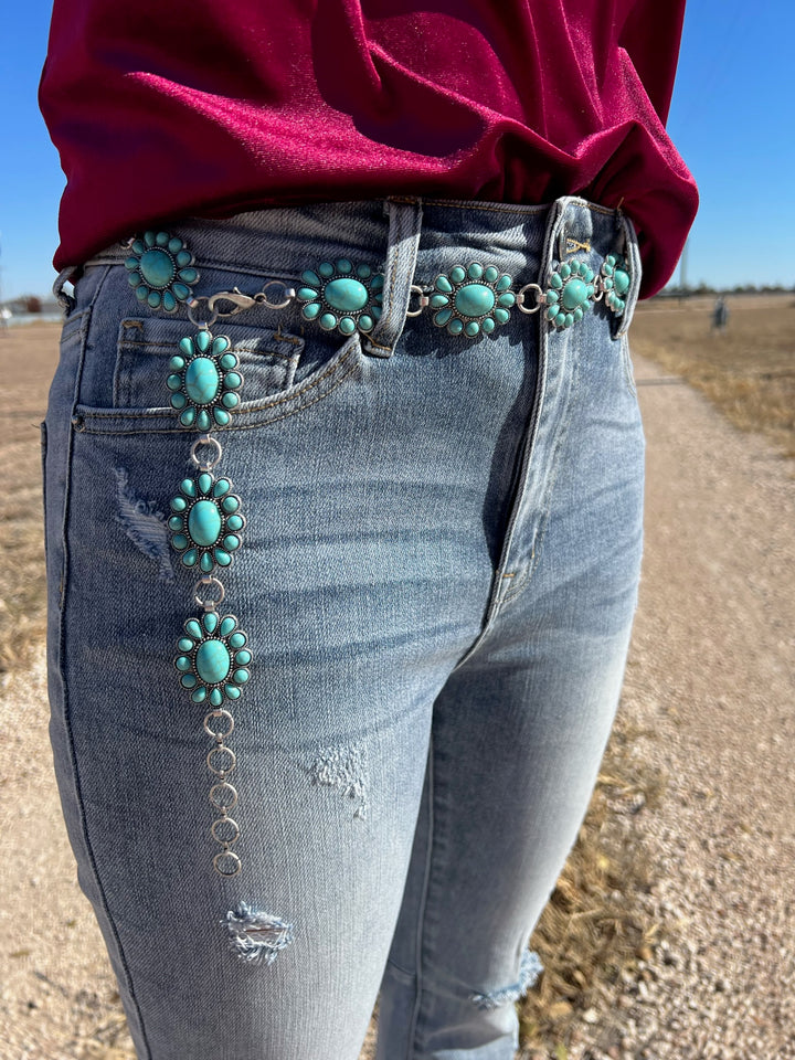 Small Turquoise Concho Belt