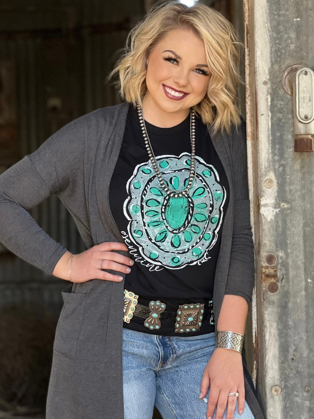 Genuine Turquoise Concho Graphic Tee by Texas True Threads