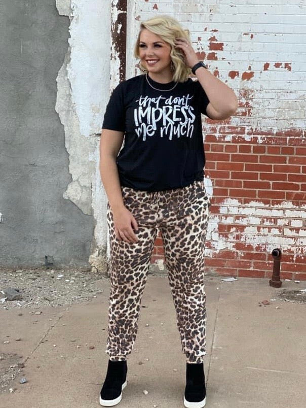 Terry Leopard Joggers by Texas True Threads