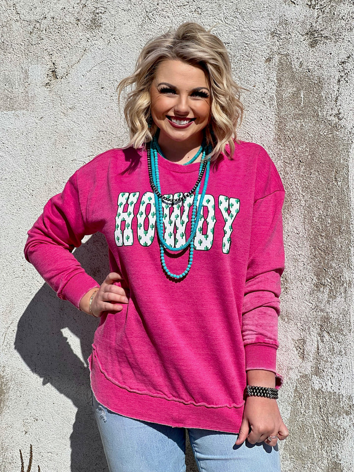 Pink Howdy Sweatshirt by Texas True Threads