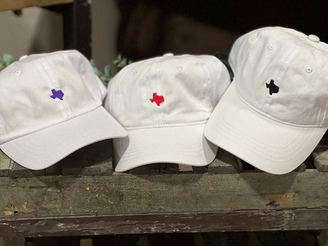 Texas Stitched White Caps