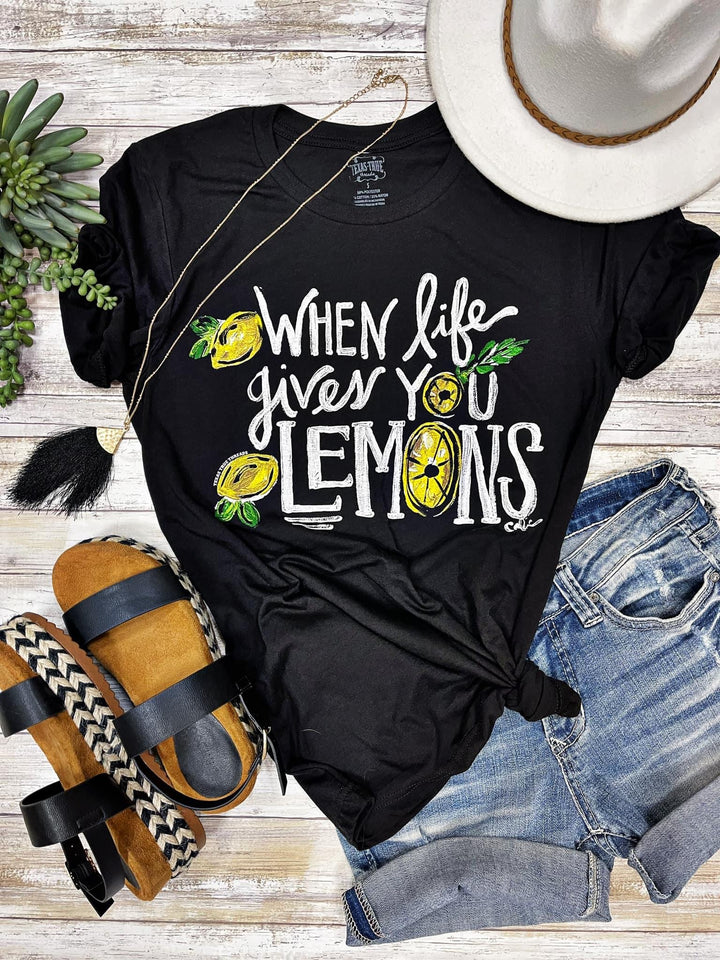 Callie’s Lemons Black Graphic Tee by Texas True Threads