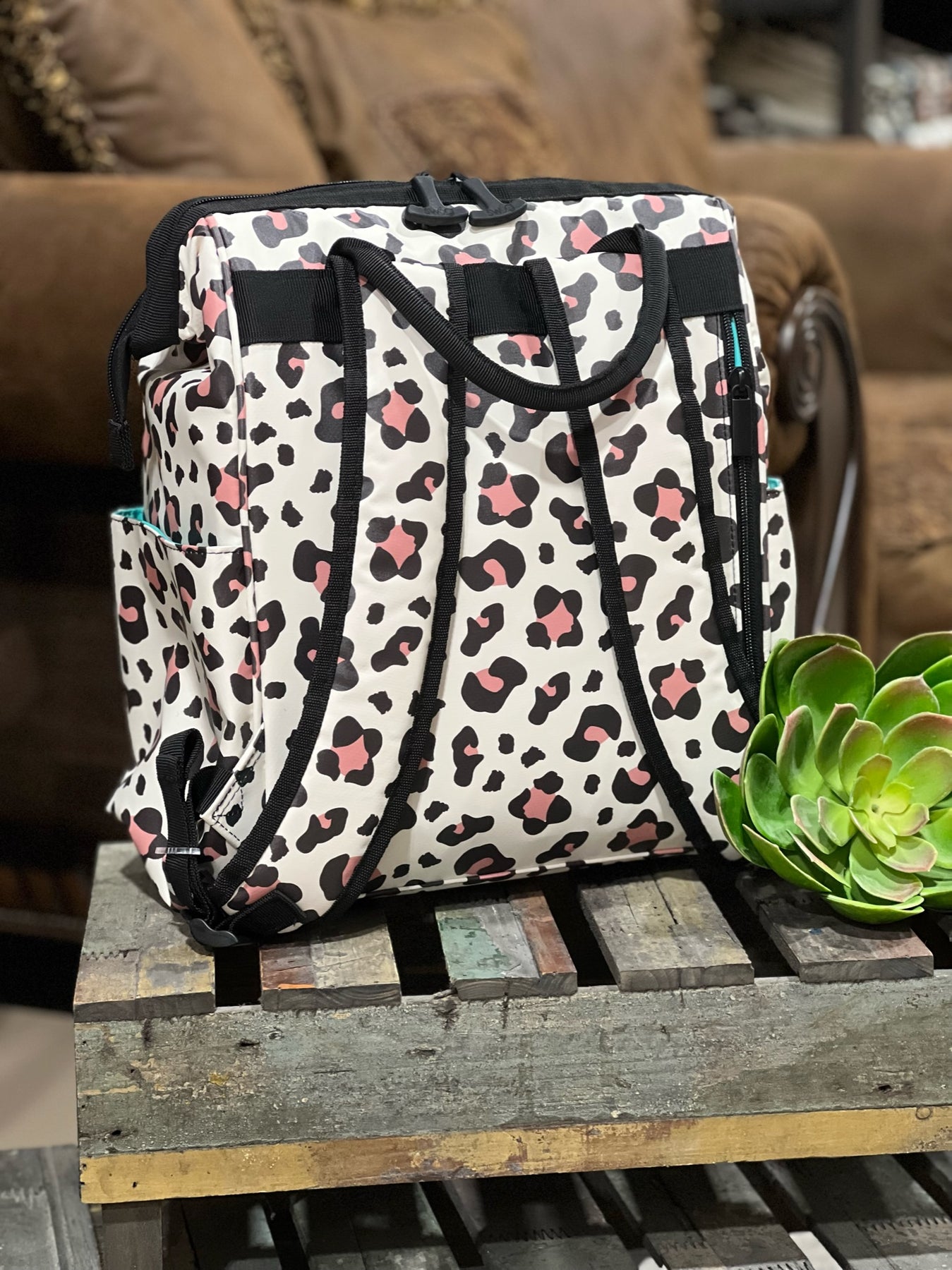 Oaklee Luxy Leopard Backpack Cooler Horse Creek Boutique