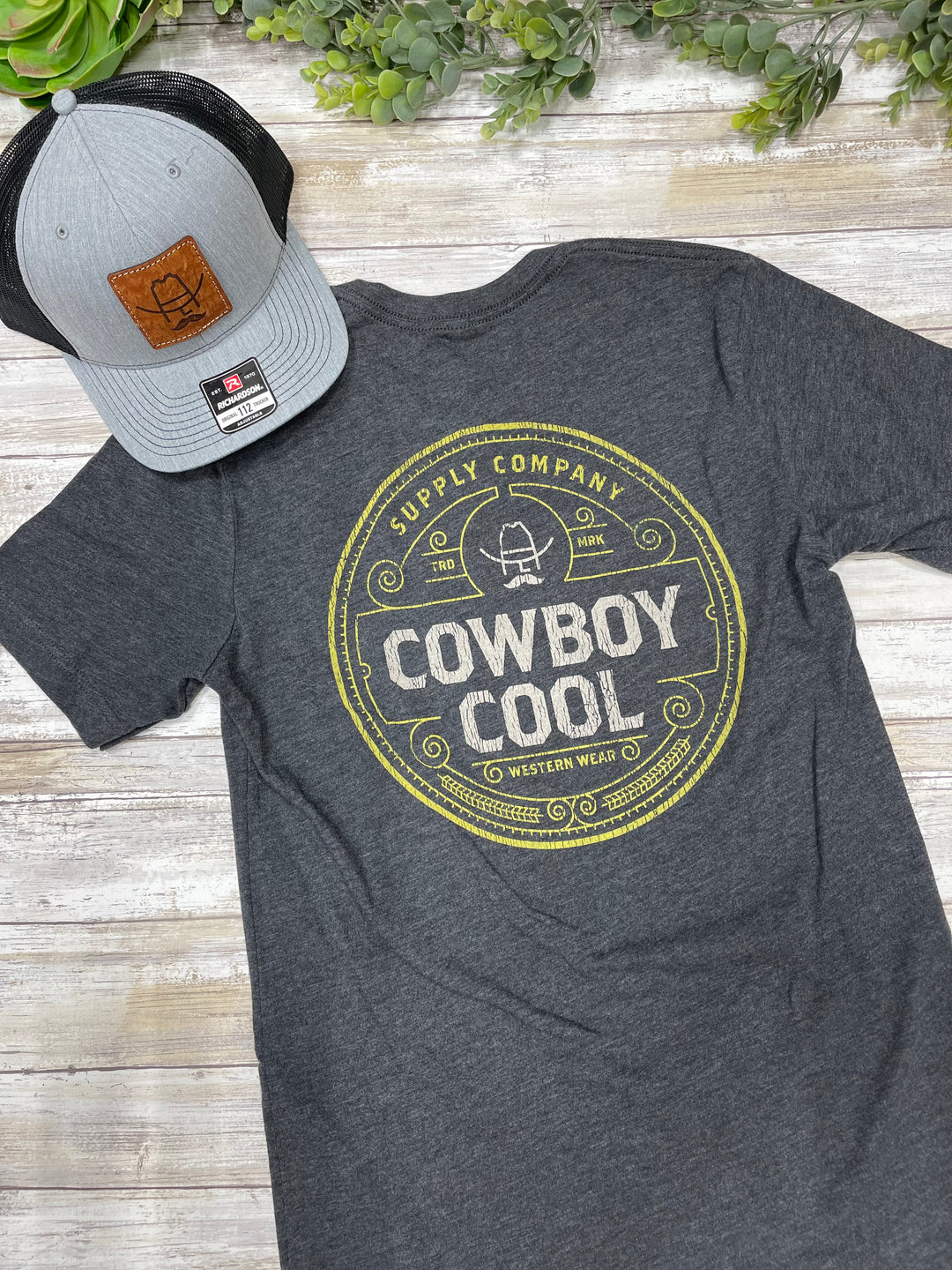 Grey Cowboy Cool Graphic Tee