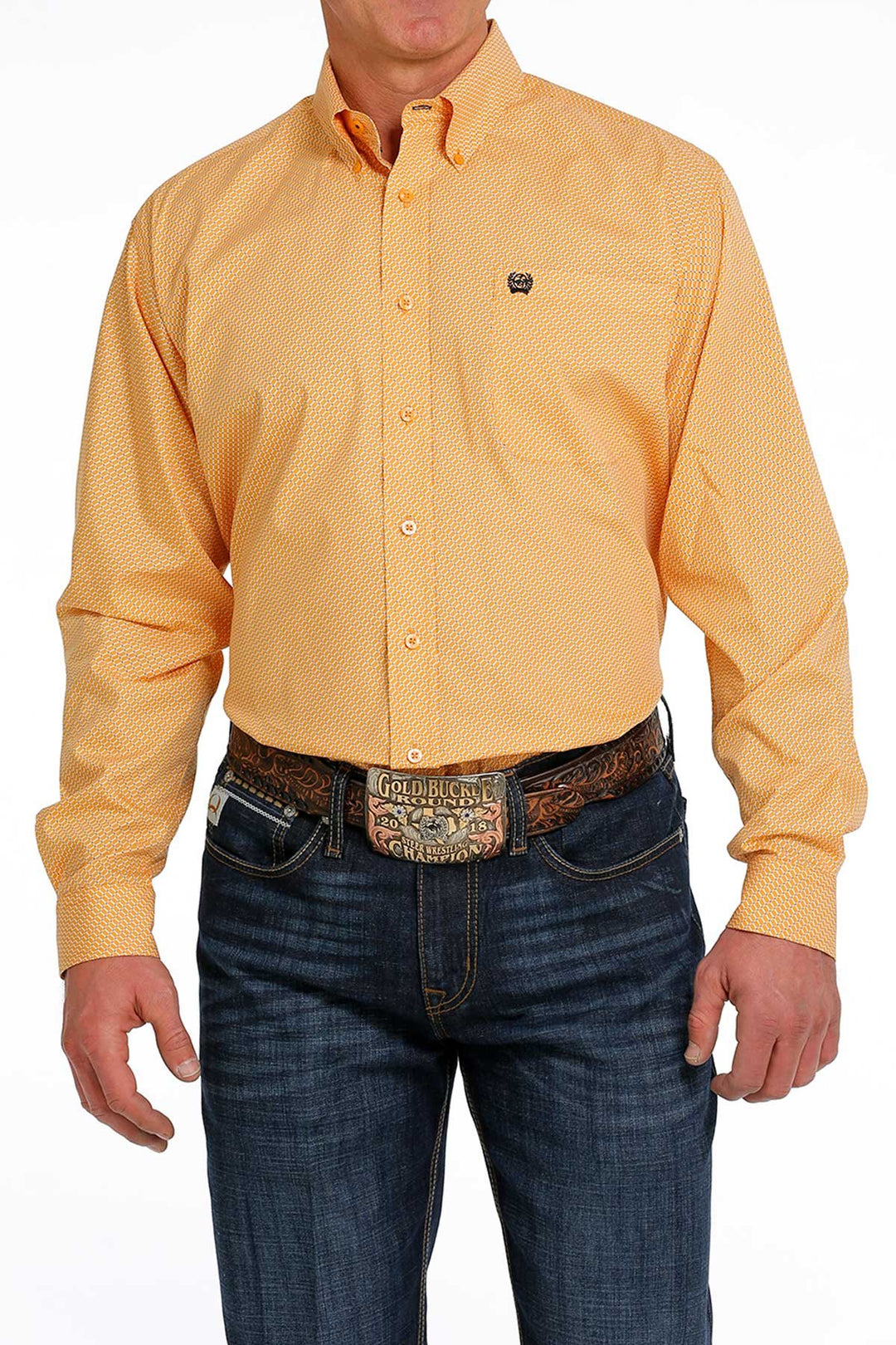Cinch Men's Mustard Long Sleeve Shirt