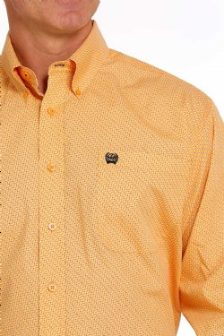 Cinch Men's Mustard Long Sleeve Shirt
